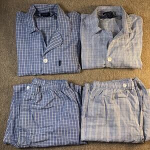 Men’s IZOD Pajamas Sleepwear Set Bundle 2 Sets Blue Medium Clean